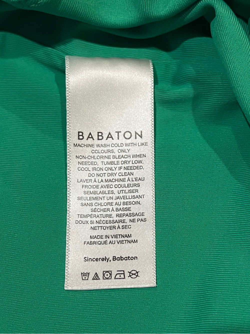 Aritzia Babaton Contour Bodysuit Square Neck Green Size Large - Picture 7 of 8